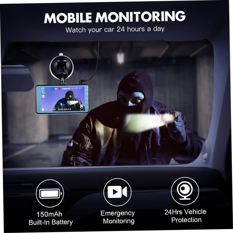 Operitacx Dual Lens Dash Cam with Touch Screen Front and