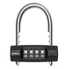 ORIA 4-Digit Combination Padlock with [1.8-2.7 Inches Adjustable Shackle], Combination Resettable Locks, Security Number Lock, Zinc Alloy Material, Waterproof Padlock for Gym, Bicycle, Cabinet, etc