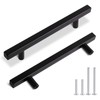 KNOBWELL 10 Pack Black Stainless Steel Kitchen Cabinet Door Handles