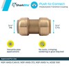 SharkBite 3/4 Inch Polybutylene Transition Coupling, Push to Connect Brass