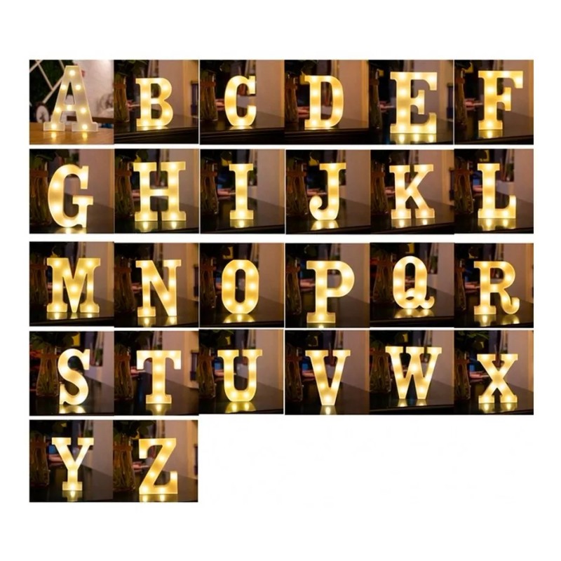 Letras Luminosas Led Decoracion Adorno Boda Xv Centro Mesa