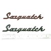 1pc Classic Sasquatch Script Nameplate Letter Emblem 3D Badge Logo