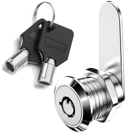 ZiYuya Thread Tubular Cam Lock with Key Alike, Letter Box Lock Cupboard Lock Cabinet Lock Draw Lock Mailbox Lock Dresser Lock Locker for Door Furniture with Key Tags (30mm)