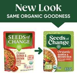 SEEDS OF CHANGE Organic Quinoa & Brown Rice with Sun Dried Tomato, Organic Food, 8.5 OZ Pouch (Pack of 12)