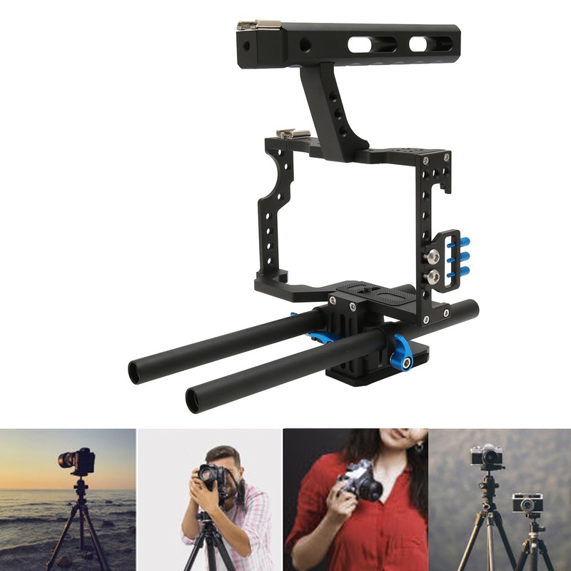Camera Video Cage Lightweight Aluminum Alloy Camera Cage Rig with