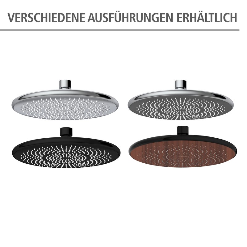WENKO Water-Saving Rain Shower Head, Water-Saving Universal Shower Head with