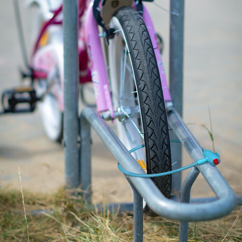 Relaxdays Children's Bicycle Lock, 2 Keys, 70 cm Long, Children's