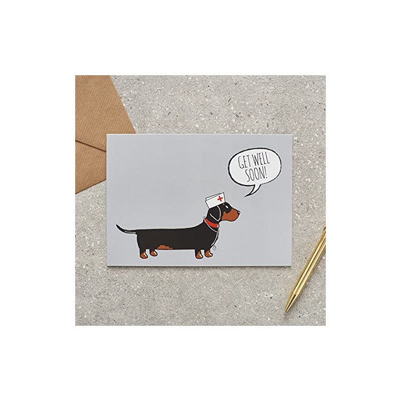 Dachshund Get Well Soon Card