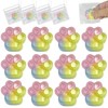 Dayingjiang 12 Packs Mini Cat Paw with Keychains Squeeze Fidget