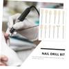 LALAFINA 12pcs Nail Polisher Ceramic Nail Drill Bits Cuticle Drill