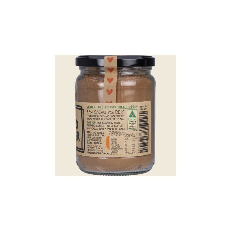 MINDFUL FOODS Cacao Powder Raw Organic 200g