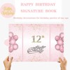 Pink Birthday Guest Book,Birthday Party Decorations for Women and Girls,Happy