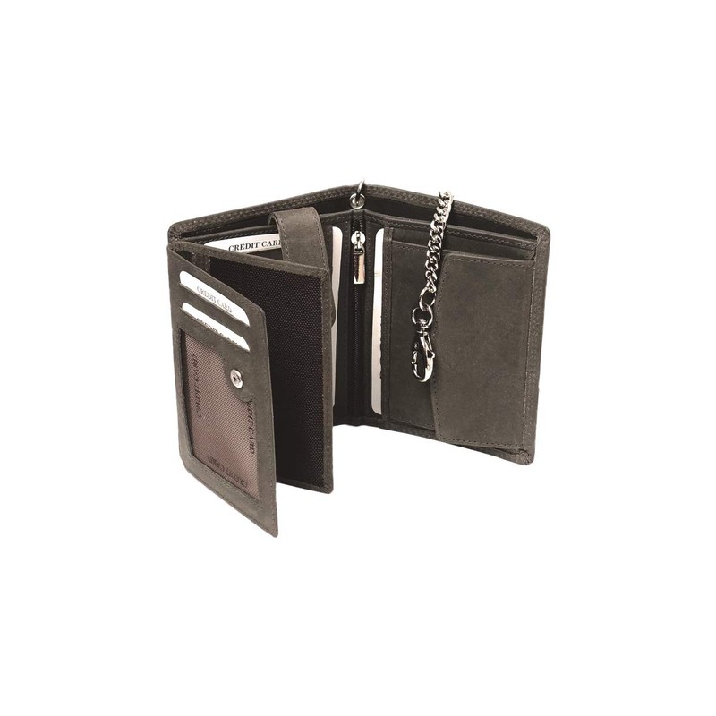 Chain Wallet Portrait Format, dark brown