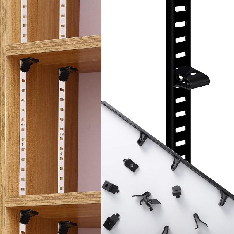 20Pcs Adjustable Cabinet Shelf Bracket Clips, Metal Shelf Bracket Clips,