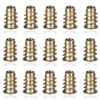 15 Pcs Threaded Inserts for Wood, M8 (8mm) X 25mm