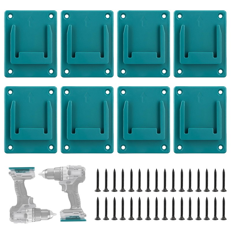 Duronge 8 piece Wall Mount, Drill Power Tools Drill Holder,