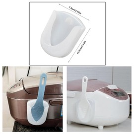 NentMent 3 Pack Rice Spoon Holder Rice Paddle Storage Organizer Detachable Suction Cup Type Rack Stand Case for Zojirushi Sushi Maker Rice Cooker Non-Stick Serving Scoop Shovel Spatula