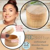Pack of 12 Unfinished Wood Round Boxes - Blank Premade