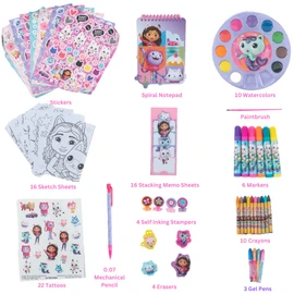 Innovative Designs Gabby's Dollhouse Creativity Fun Kids Art Set for Coloring, Painting, and Crafts