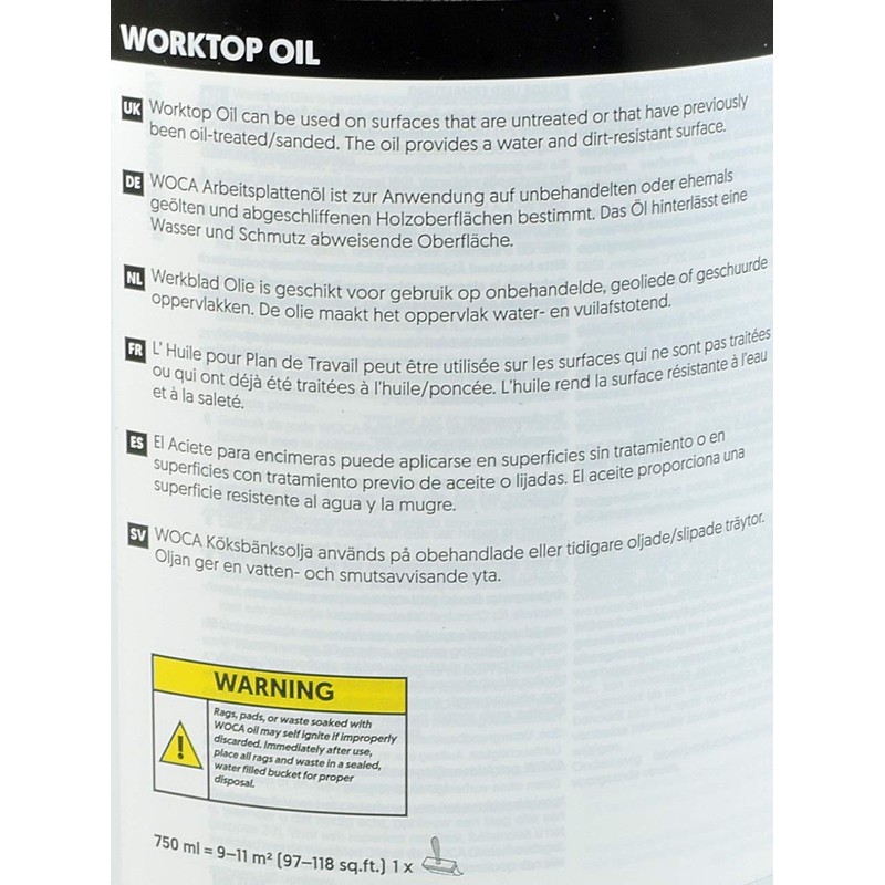 Woca Trip Trap Arbeitsplattenöl natur 0,75 Liter