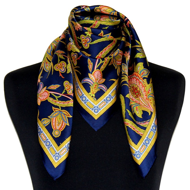 Lorenzo Cana Women’s Silk Scarf, 100% Silk, Baroque with Paisley