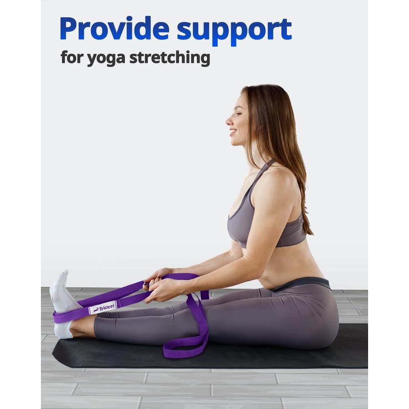 Trideer Stretching Strap Yoga Strap (purple)