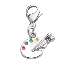 CHOORO Art Lover Gift Artist Palette Clip-on Charm Paint Palette Zipper Pull Gift for Art Teacher/Art Student/Artist/Painter