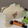 'Ginger Tabby Cat with Green Eyes' Canvas Wash Bag/Makeup Case