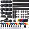 ELII ELII 300PCS Cable Management Kit,4 Cable Sleeve 35 Cable