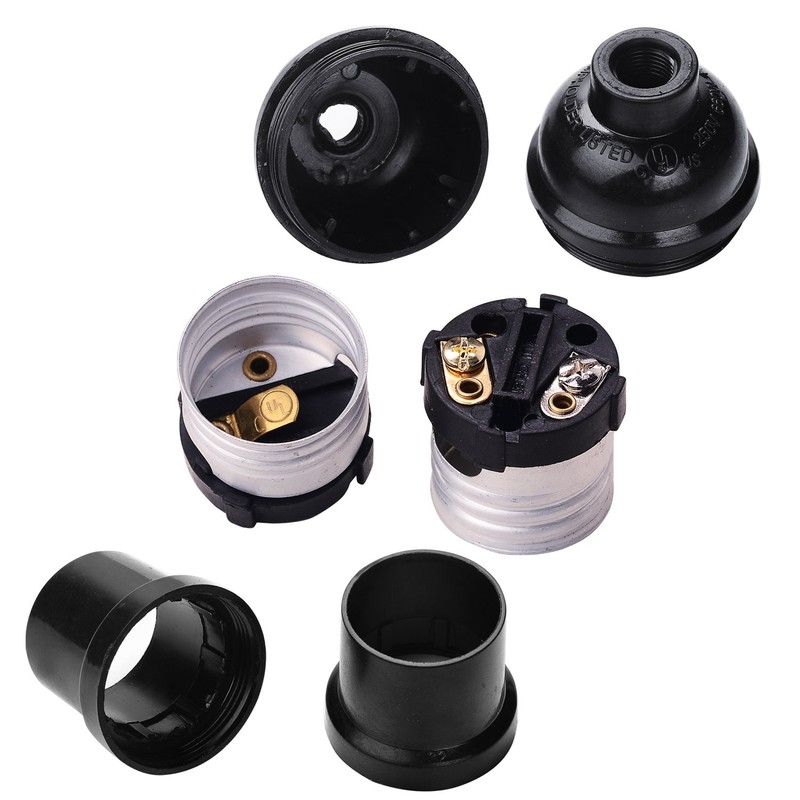 Aplstar E26 E27 Light Socket,8-Pack Black Edison Retro Pendant lamp