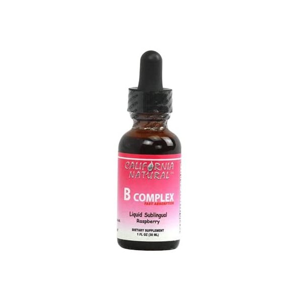 California Natural B Complex Sublingual Supplement, Raspberry, 1 Ounce