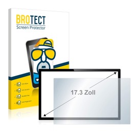 BROTECT 17.3 Inch Anti-Glare Screen Protector for Touch Panel PCs with 17.3 Inch (43.9 cm) [383 mm x 215 mm, 16:9] Matt, Anti-Fingerprint