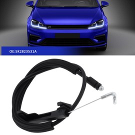 OTOTEC Car Bonnet Lock Release Cable 5K2823531A Compatible with VW Golf MK6 2009-2013 Compatible with Golf Estate 2010-2014