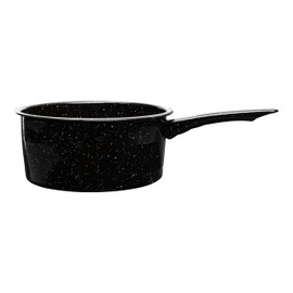 Millvado 3 Quart Granite Saucepan, Naturally Nonstick Sauce Pots, Speckled Enamel Ware Cookware, Small Sauce Pan for Cooking and Boiling - Granite Cooking Pot for Stovetop, Campfire, Outdoor Stove