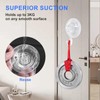 DecorDwell Suction Hooks, No Drill Vacuum Suction Hooks, Reusable Plastic