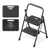 GameGem 2 Step Ladder, Foldable Step Stool with Newly Designed