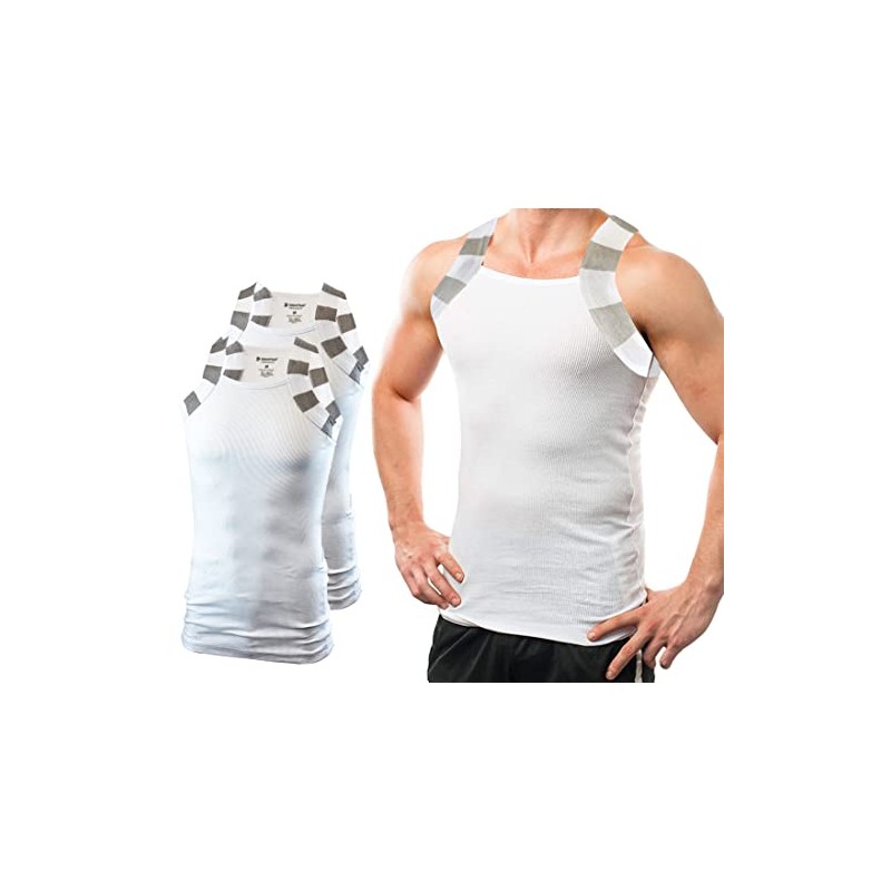 Different Touch 2 Pack Men Square Cut Two Tone Trim