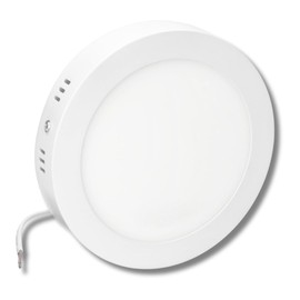 JANDEI 12W LED Surface Downlight Round Matte White Aluminum Ring for Home, Office, Shop, House.Energy Saving.(Warm White 3000K)