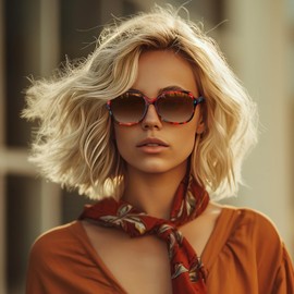 CARFIA Oversized Sunglasses for Women Polarised UV400 Protection Fashion Trendy