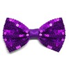 tiemart Sequin Bow Tie (Purple)