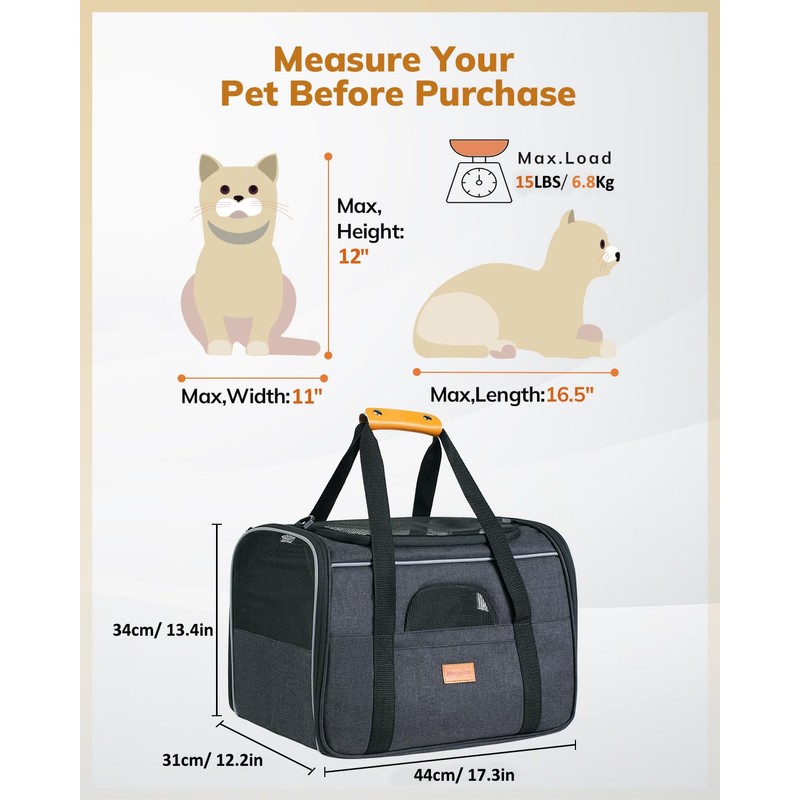 Morpilot Cat Carrier - Cat Carrier Soft for Medium or