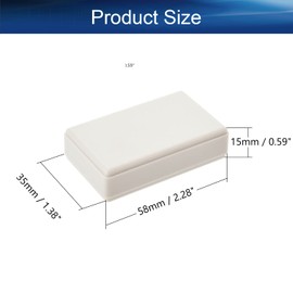 Heyiarbeit 6Pcs 2.28"x 1.38"x0.59" ABS Gray Dustproof Electronic Junction Box Enclosure Project Box Cord Protector For Electronic Projects