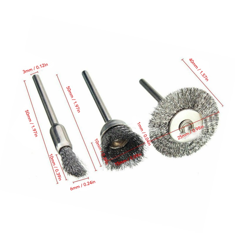 36Pcs Wire Wheel Brush Set Stainless Steel Brushes Kit for