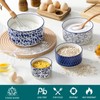 vancasso Ceramic Nesting Bowls with Lids Set of 4, Serving