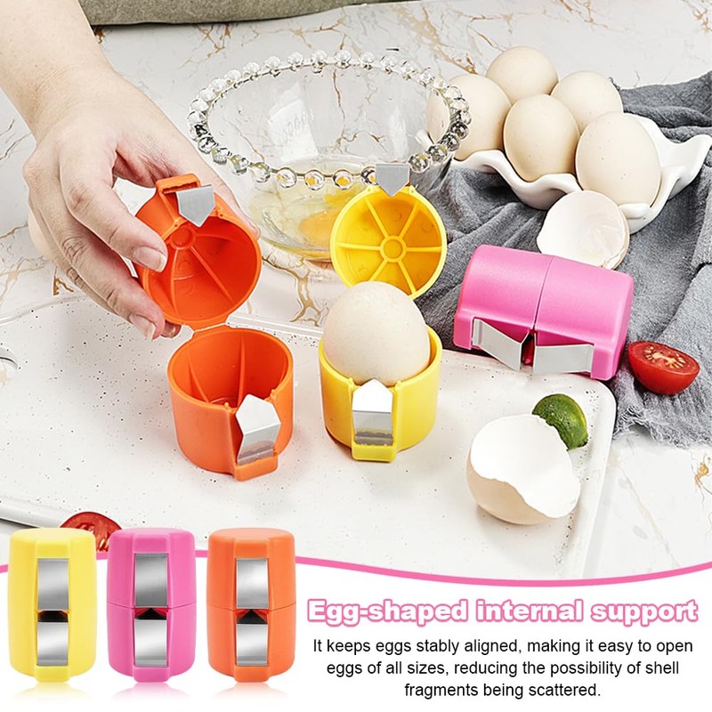 3PCS Egg Shell Opener, Egg Cracker Tool, Easy Egg Opener,