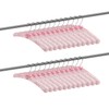 Jetec 12 Pieces Satin Padded Hangers with 360° Swiveling Hook