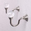 IMIKEYA 4 Pcs Clear Crystal Curtain Rope Holdbacks Wall Mounted