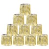SwirlColor 20 pieces Bling Rhinestone Napkin Rings (Golden)
