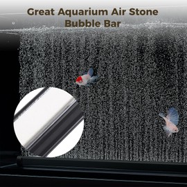 12Inch Aquarium Air Stone Bubble Bar, Oxygen Pump Aerator for Fish Tank, Nano Bubble Technology, Includes 4 Suction Cups, Ideal for Freshwater & Saltwater Aquariums