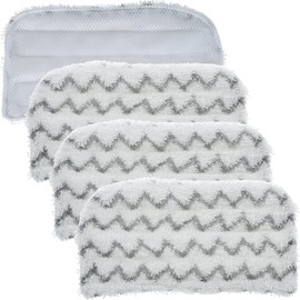 Paquete de 4 almohadillas de repuesto para fregona de vapor Steam Mop S1000 S1000A S1000C S1000WM S1001C, almohadilla de limpieza de tallo reutilizable, microfibra y almohadilla de limpieza